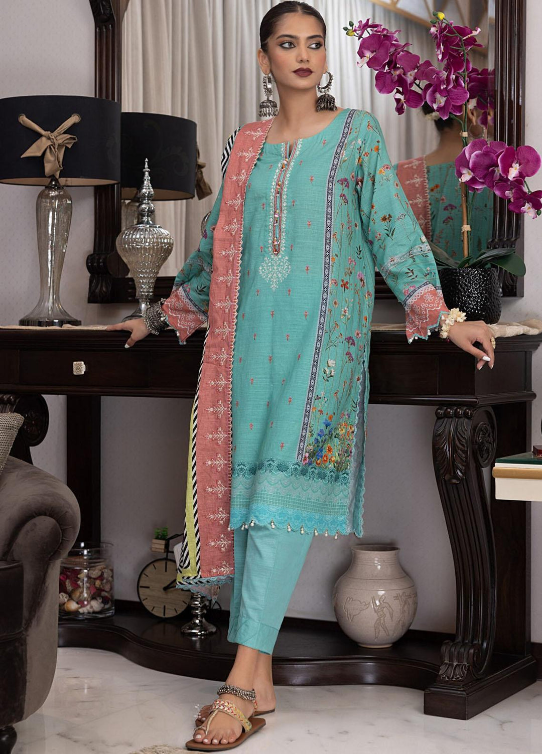 Salina By Regalia Textiles Embroidered Khaddar Suits Unstitched 3 Piece RGT23-SCW SPCWD-10 - Winter Collection