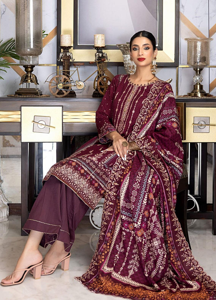 Salina By Regalia Textiles Embroidered Khaddar Suits Unstitched 3 Piece RGT23-SCW SPCWD-5 - Winter Collection