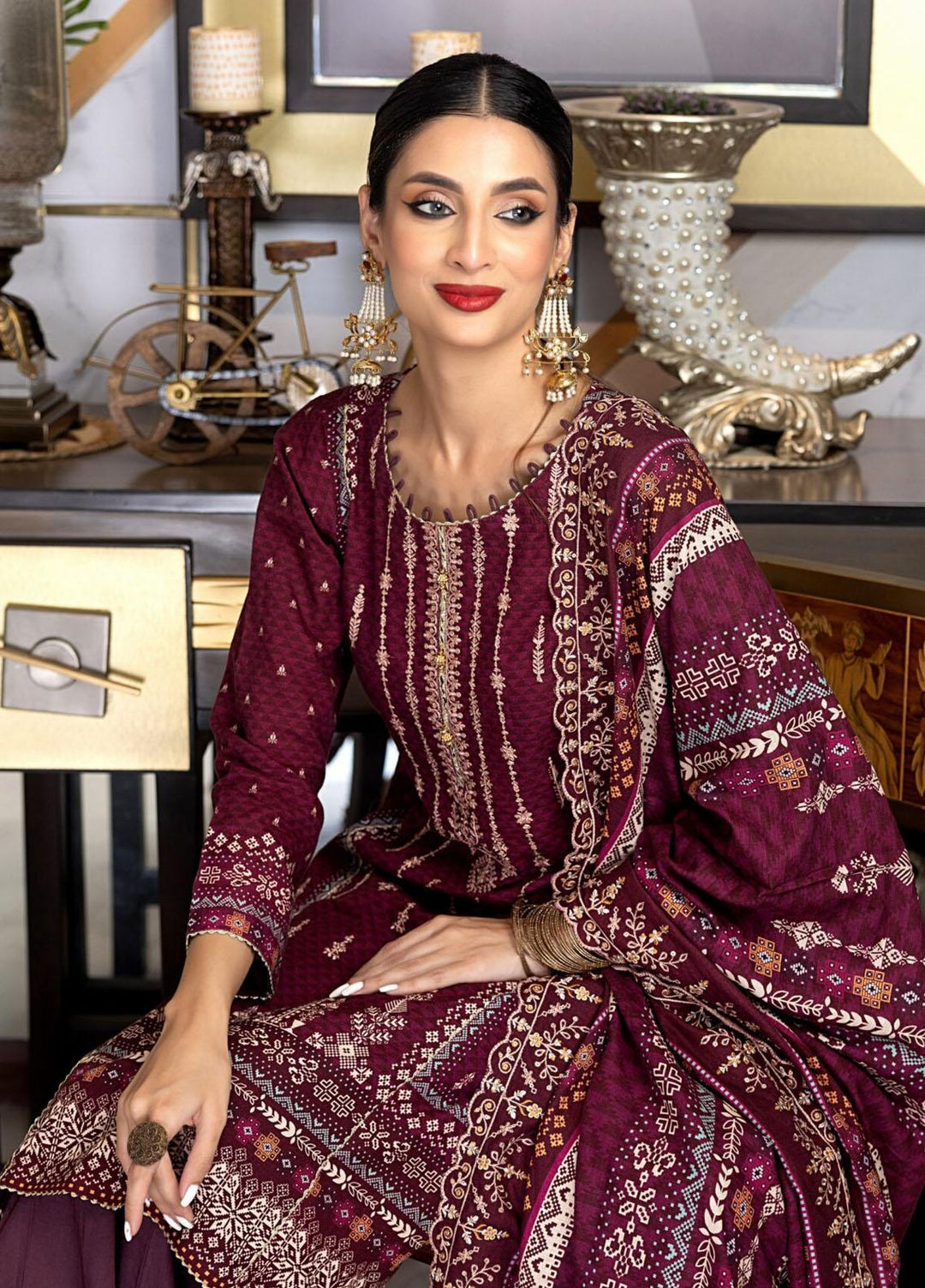 Salina By Regalia Textiles Embroidered Khaddar Suits Unstitched 3 Piece RGT23-SCW SPCWD-5 - Winter Collection