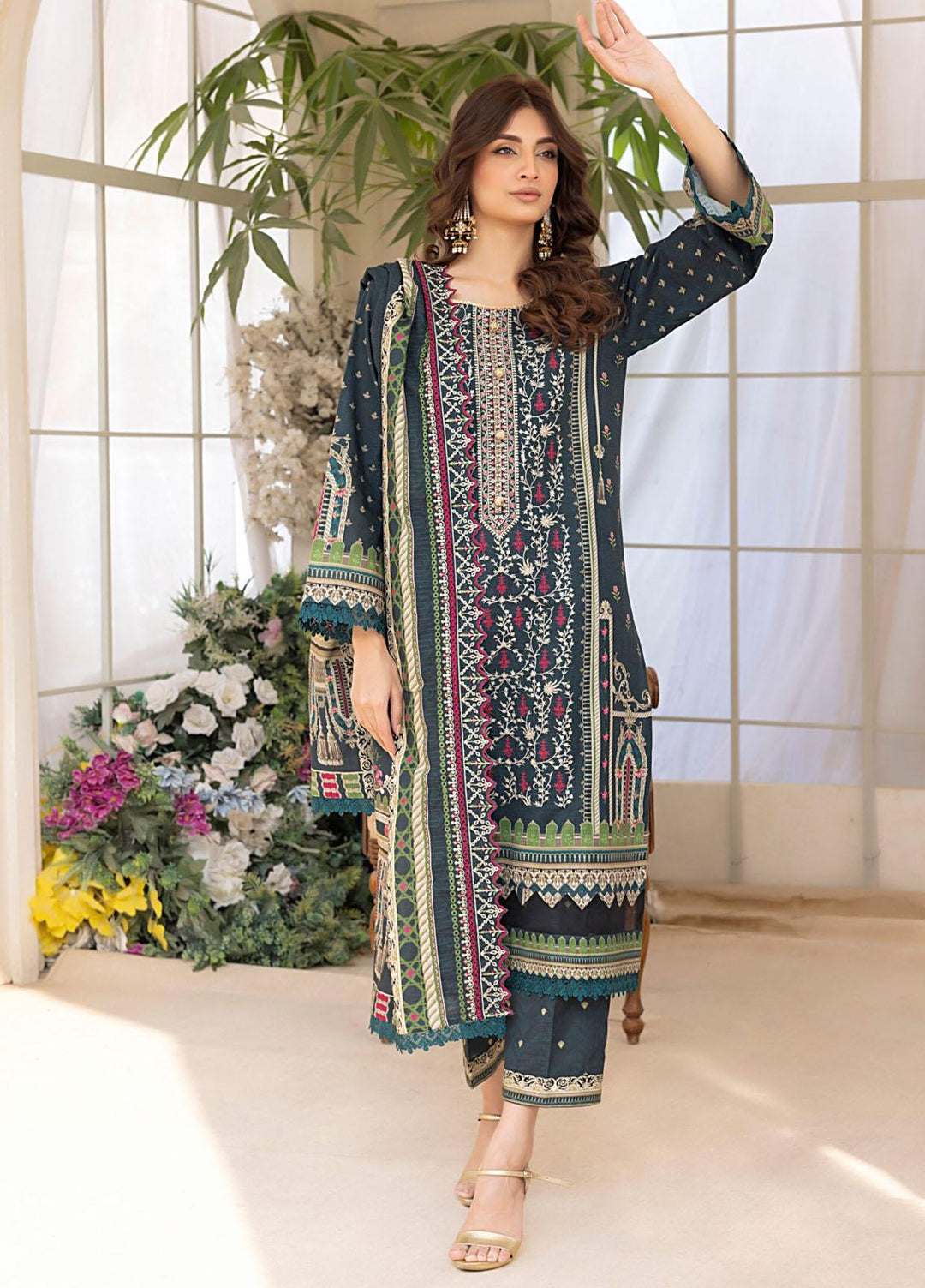 Salina By Regalia Textiles Embroidered Khaddar Suits Unstitched 3 Piece RGT23-SCW-2 SPCWD2-1 - Winter Collection