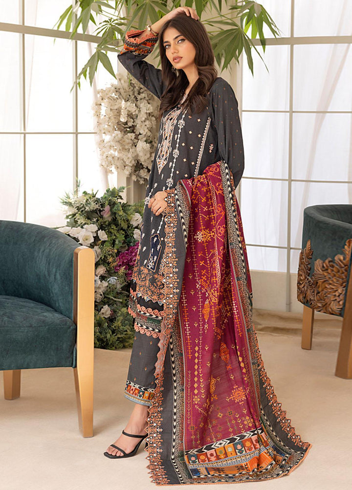 Salina By Regalia Textiles Embroidered Khaddar Suits Unstitched 3 Piece RGT23-SCW-2 SPCWD2-10 - Winter Collection