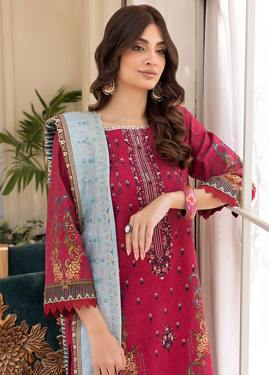 Salina By Regalia Textiles Embroidered Khaddar Suits Unstitched 3 Piece RGT23-SCW-2 SPCWD2-3 - Winter Collection