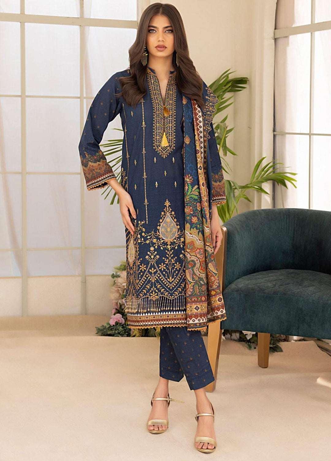 Salina By Regalia Textiles Embroidered Khaddar Suits Unstitched 3 Piece RGT23-SCW-2 SPCWD2-6 - Winter Collection