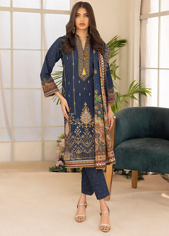 Salina By Regalia Textiles Embroidered Khaddar Suits Unstitched 3 Piece RGT23-SCW-2 SPCWD2-6 - Winter Collection