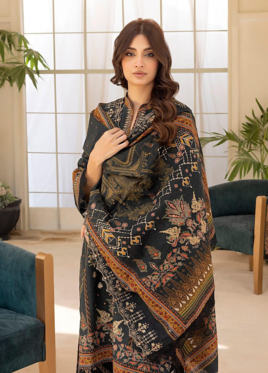 Salina By Regalia Textiles Embroidered Khaddar Suits Unstitched 3 Piece RGT23-SCW-2 SPCWD2-7 - Winter Collection