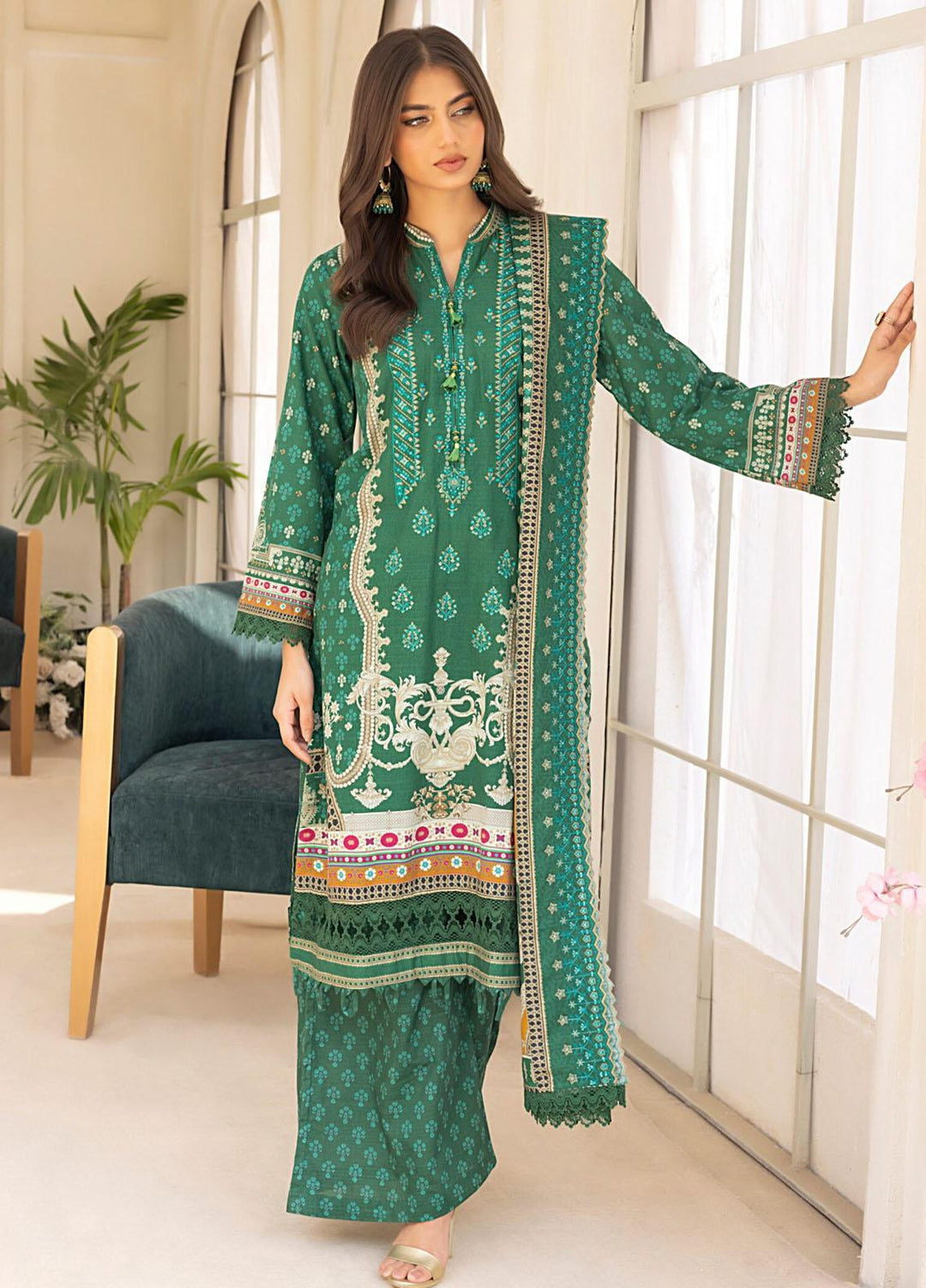 Salina By Regalia Textiles Embroidered Khaddar Suits Unstitched 3 Piece RGT23-SCW-2 SPCWD2-8 - Winter Collection