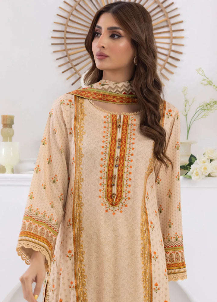 Salina by Regalia Textiles Printed Jacquard Linen Suits Unstitched 3 Piece D-01 - Winter Collection