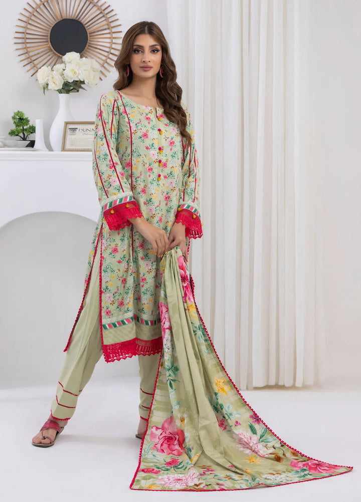 Salina by Regalia Textiles Printed Jacquard Linen Suits Unstitched 3 Piece D-04 - Winter Collection