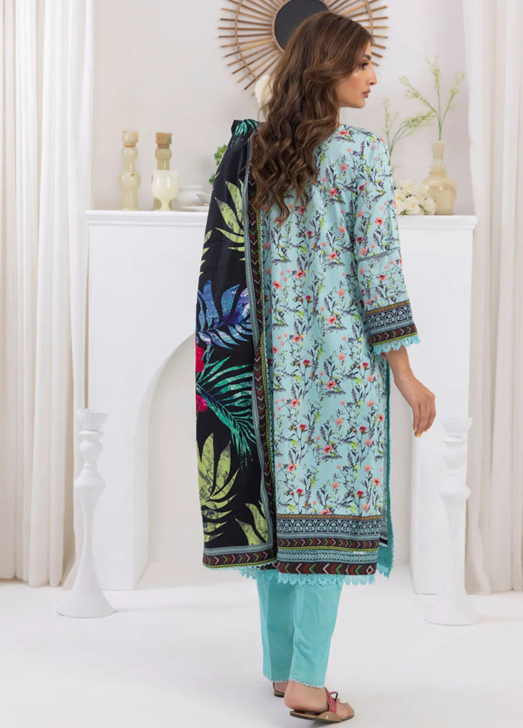 Salina by Regalia Textiles Printed Jacquard Linen Suits Unstitched 3 Piece D-05 - Winter Collection