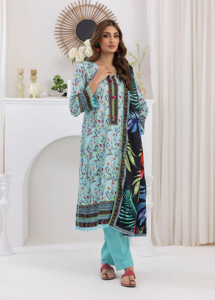Salina by Regalia Textiles Printed Jacquard Linen Suits Unstitched 3 Piece D-05 - Winter Collection