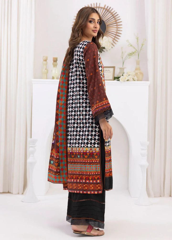 Salina by Regalia Textiles Printed Jacquard Linen Suits Unstitched 3 Piece D-06 - Winter Collection