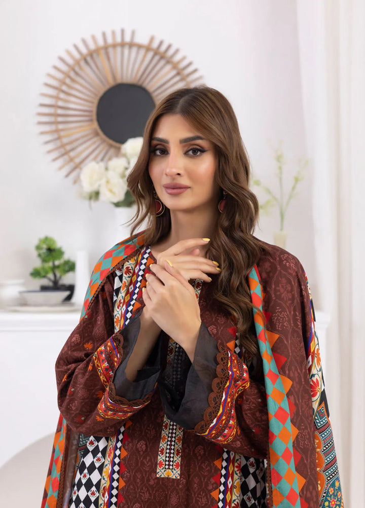 Salina by Regalia Textiles Printed Jacquard Linen Suits Unstitched 3 Piece D-06 - Winter Collection
