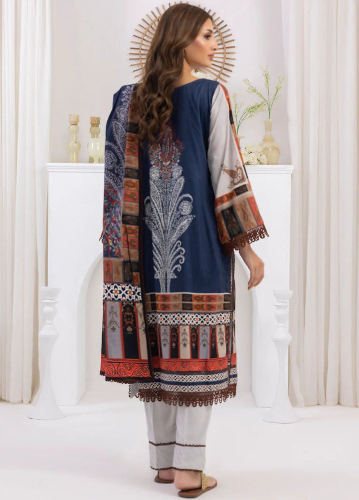 Salina by Regalia Textiles Printed Jacquard Linen Suits Unstitched 3 Piece D-07 - Winter Collection