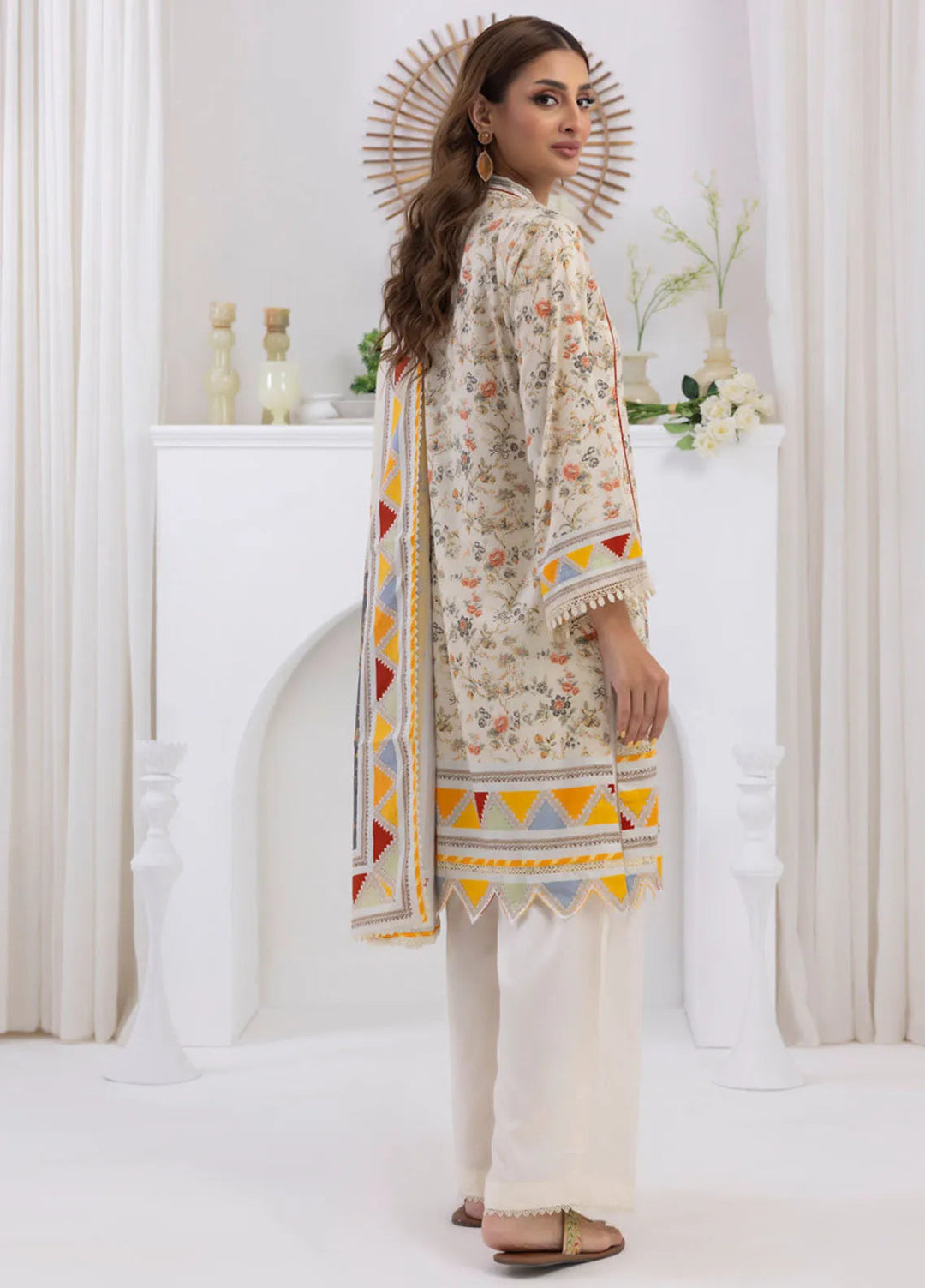 Salina by Regalia Textiles Printed Jacquard Linen Suits Unstitched 3 Piece D-10 - Winter Collection