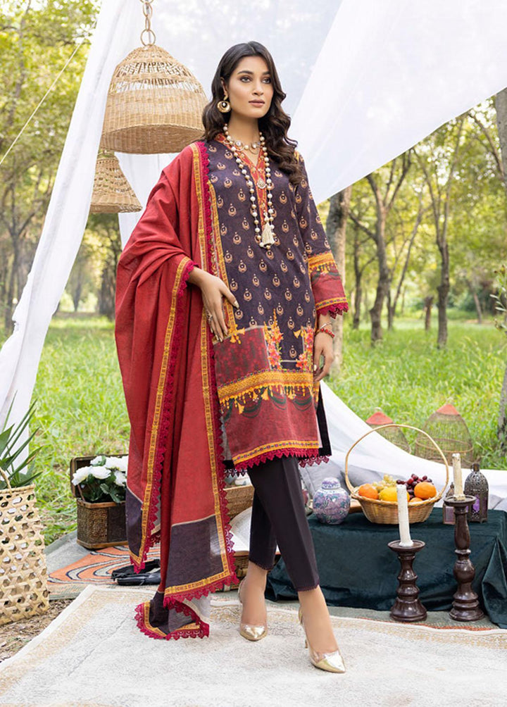 Salina by Regalia Textiles Printed Khaddar Suits Unstitched 3 Piece RGT22K D-03 - Winter Collection