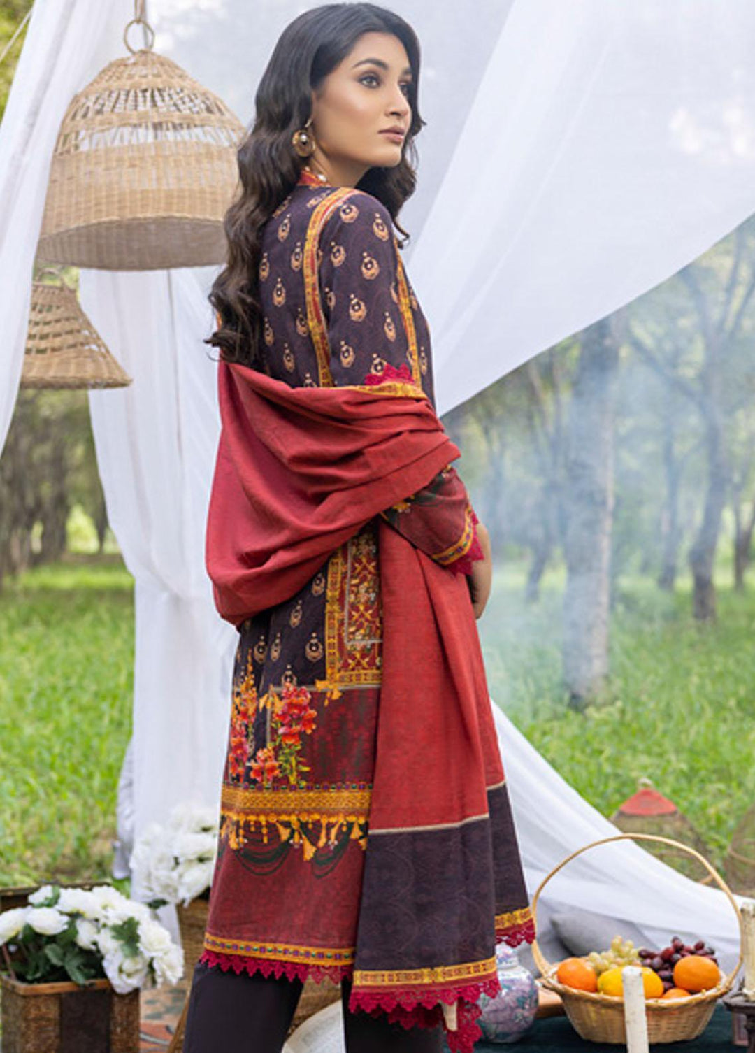 Salina by Regalia Textiles Printed Khaddar Suits Unstitched 3 Piece RGT22K D-03 - Winter Collection