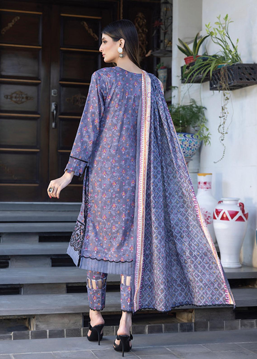 Salina By Regalia Textiles Embroidered Chikankari Lawn Suits Unstitched 3 Piece RGT23-SL2 D-01 - Summer Collection