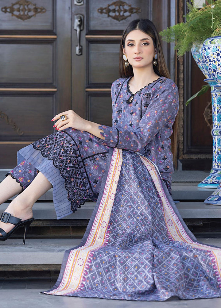 Salina By Regalia Textiles Embroidered Chikankari Lawn Suits Unstitched 3 Piece RGT23-SL2 D-01 - Summer Collection