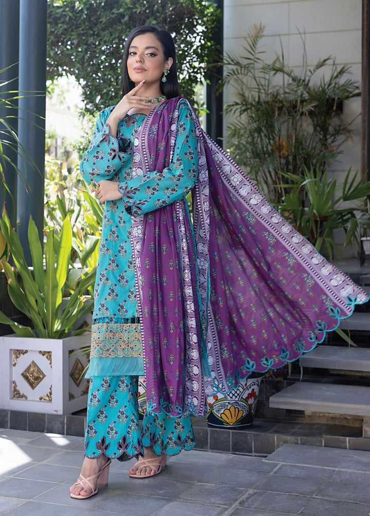 Salina By Regalia Textiles Embroidered Chikankari Lawn Suits Unstitched 3 Piece RGT23-SL2 D-02 - Summer Collection