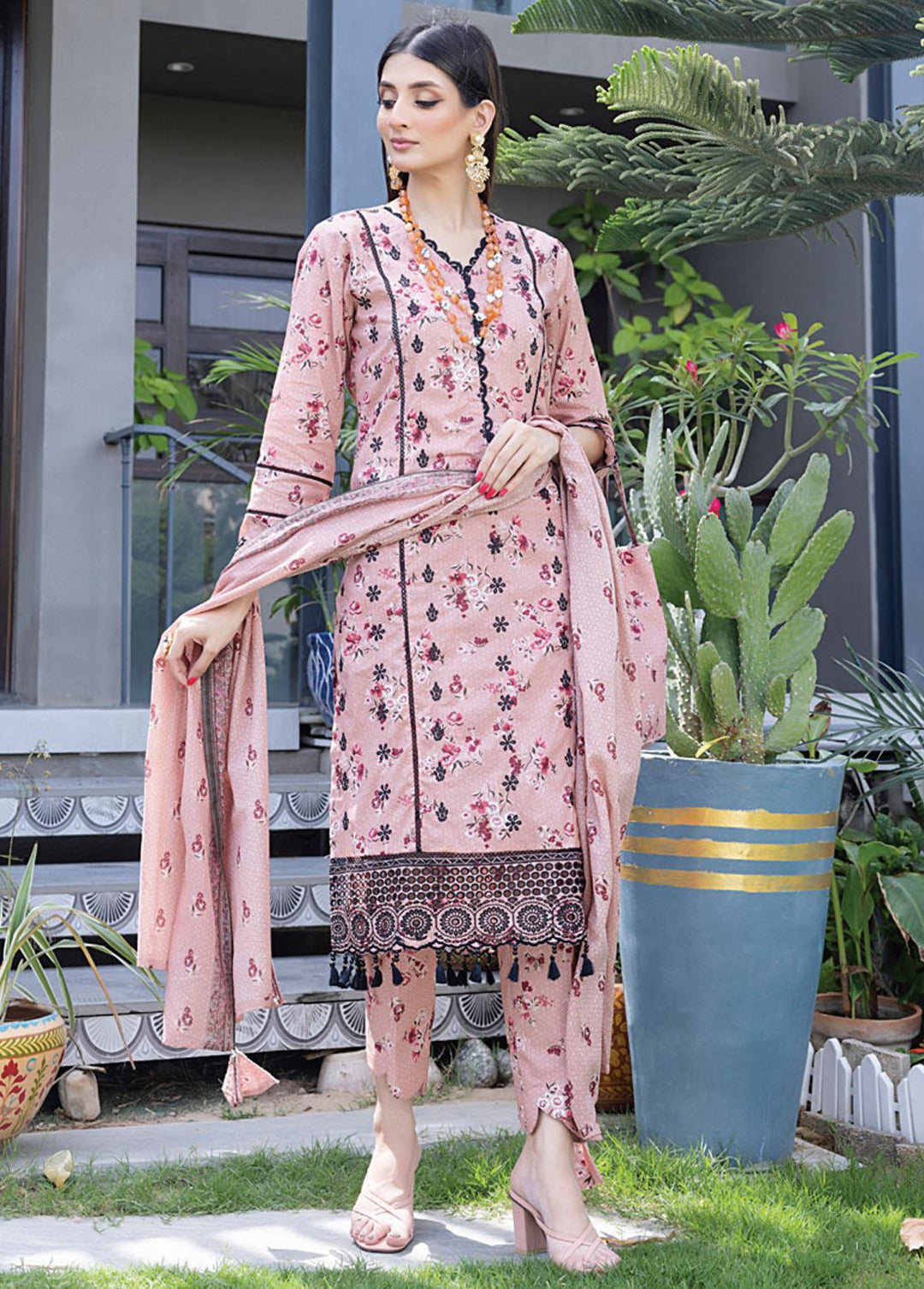 Salina By Regalia Textiles Embroidered Chikankari Lawn Suits Unstitched 3 Piece RGT23-SL2 D-05 - Summer Collection