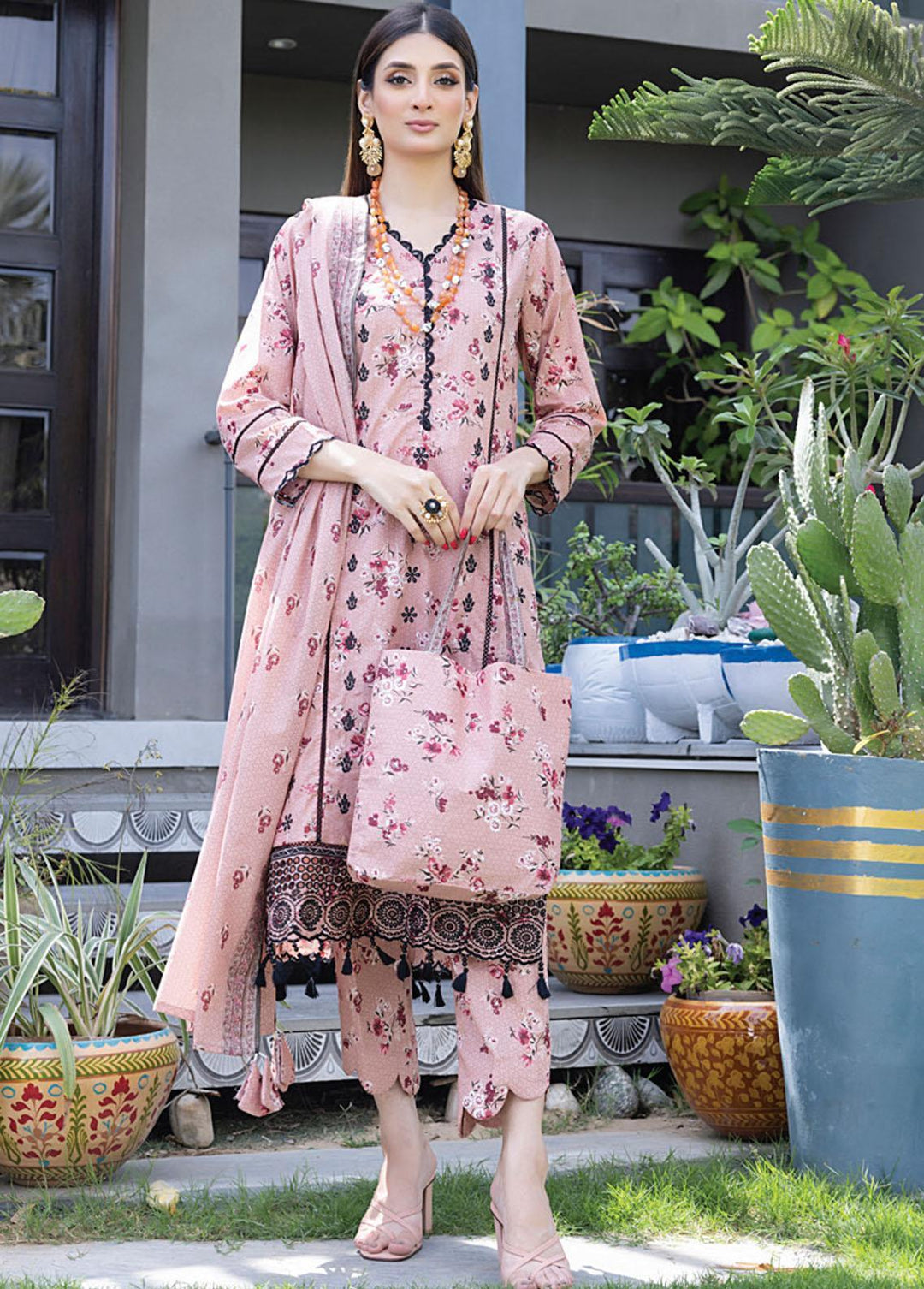 Salina By Regalia Textiles Embroidered Chikankari Lawn Suits Unstitched 3 Piece RGT23-SL2 D-05 - Summer Collection