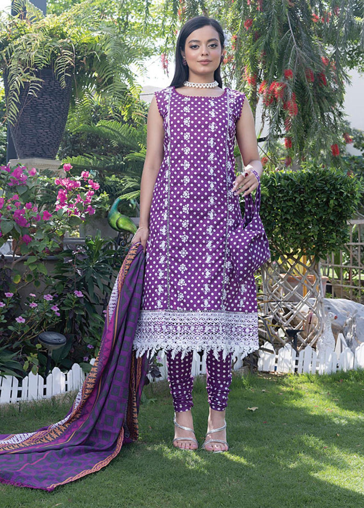 Salina By Regalia Textiles Embroidered Chikankari Lawn Suits Unstitched 3 Piece RGT23-SL2 D-09 - Summer Collection
