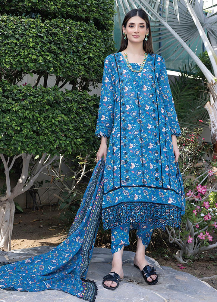 Salina By Regalia Textiles Embroidered Chikankari Lawn Suits Unstitched 3 Piece RGT23-SL2 D-10 - Summer Collection