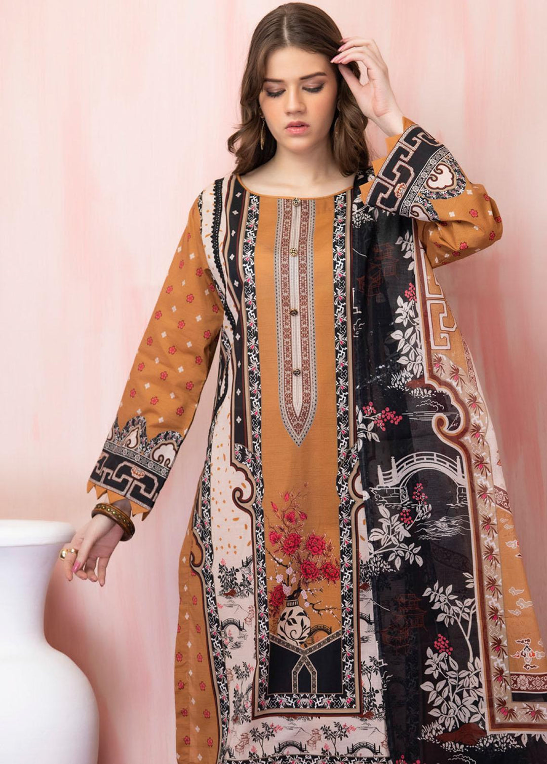Salina By Regalia Textiles Printed Lawn Suits Unstitched 3 Piece RGT23-S5 08 - Summer Collection