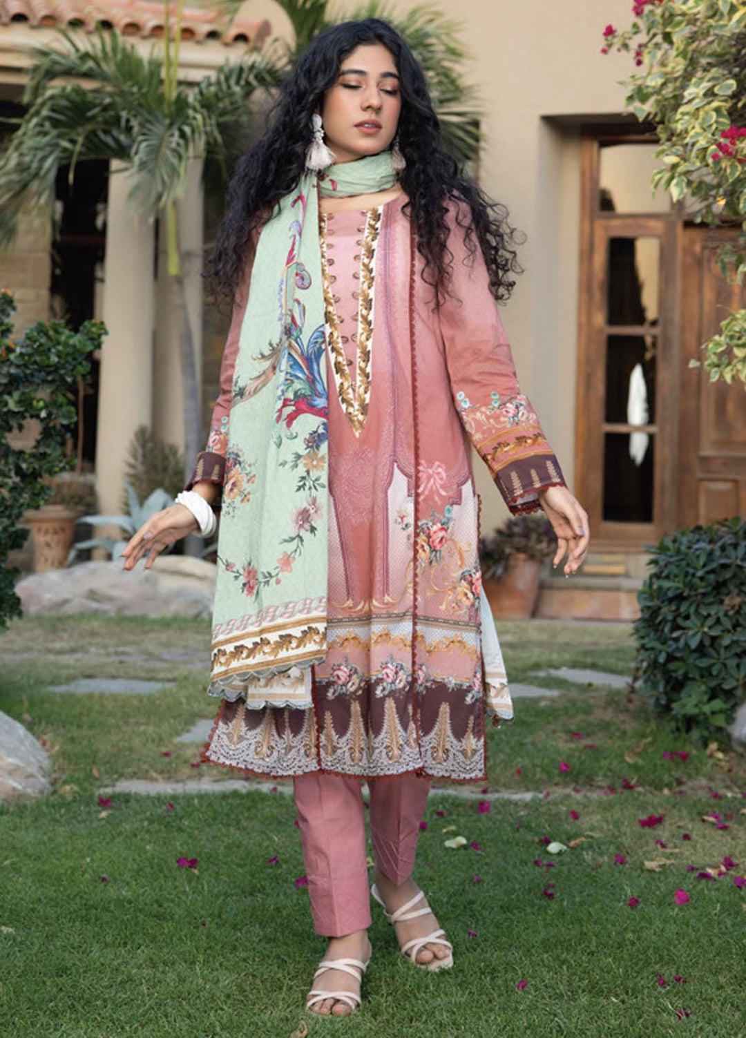 Salina By Regalia Textiles Printed Lawn Suits Unstitched 3 Piece RGT23SP D-12 - Summer Collection