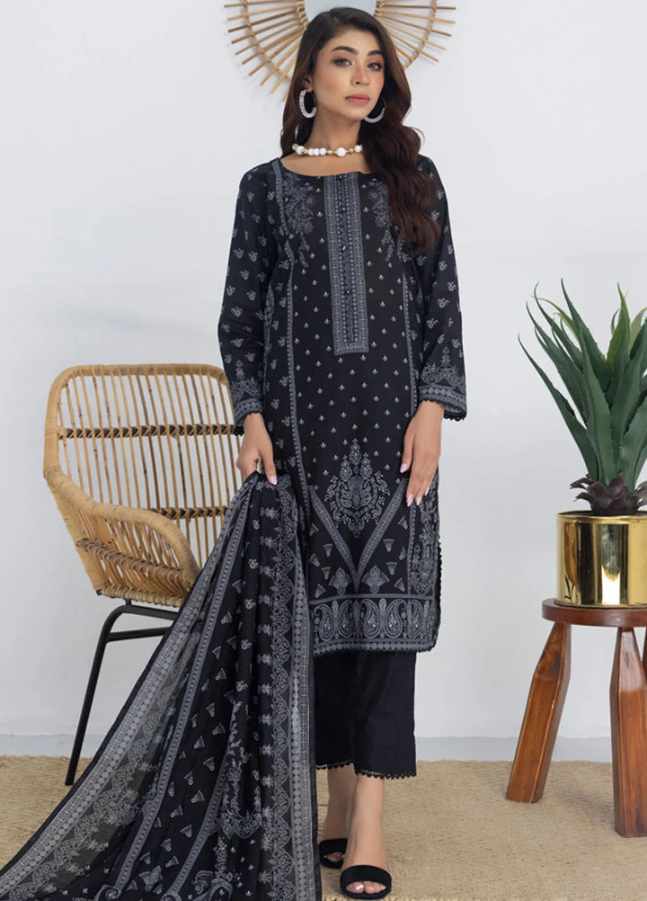 Salina by Regalia Textiles Printed Lawn Suit Unstitched 3 Piece RGT24BW3 D-01 - Summer Collection