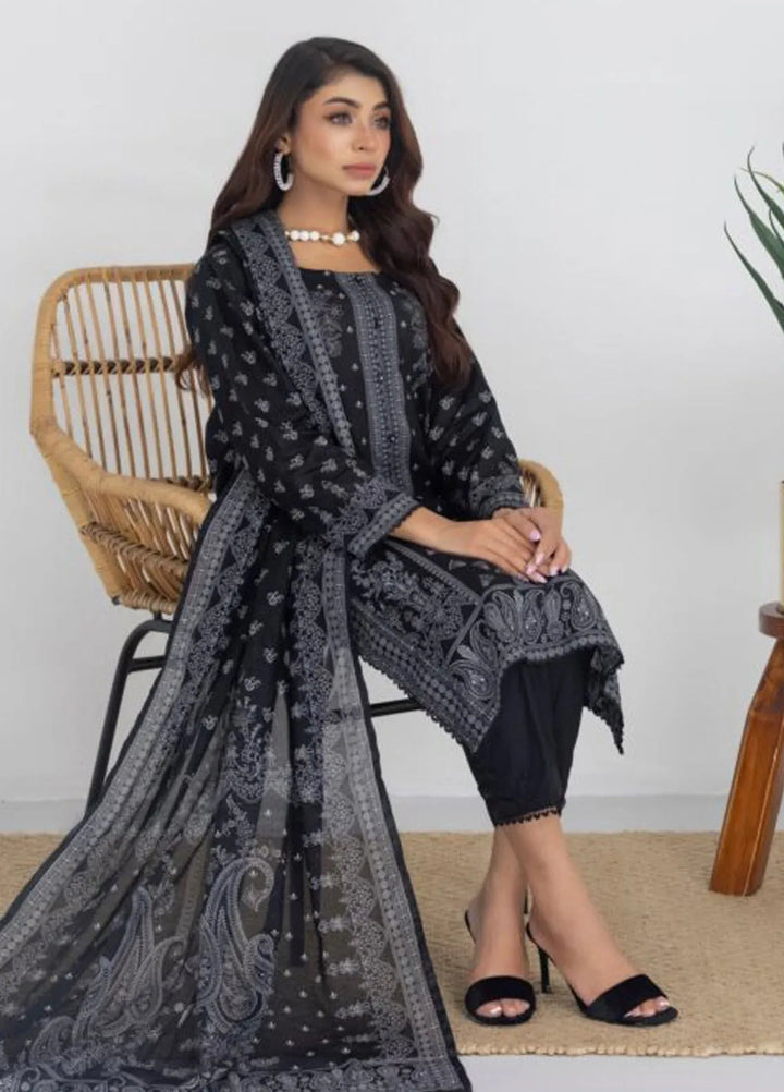 Salina by Regalia Textiles Printed Lawn Suit Unstitched 3 Piece RGT24BW3 D-01 - Summer Collection