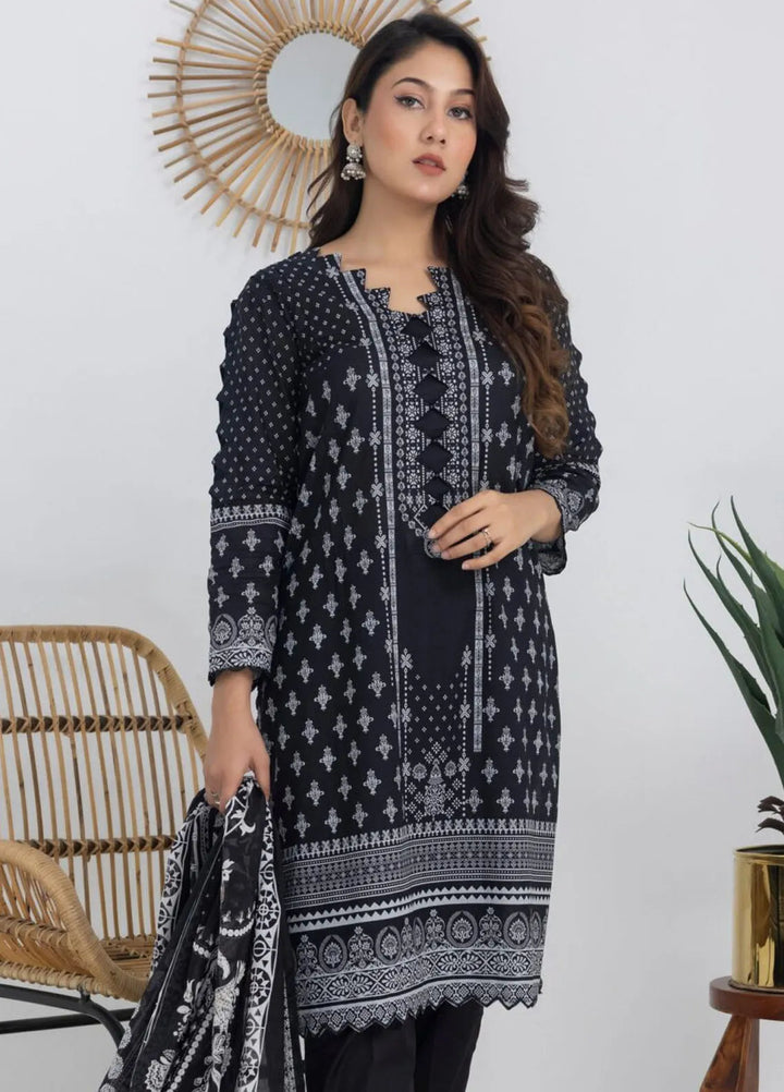 Salina by Regalia Textiles Printed Lawn Suit Unstitched 3 Piece RGT24BW3 D-07 - Summer Collection