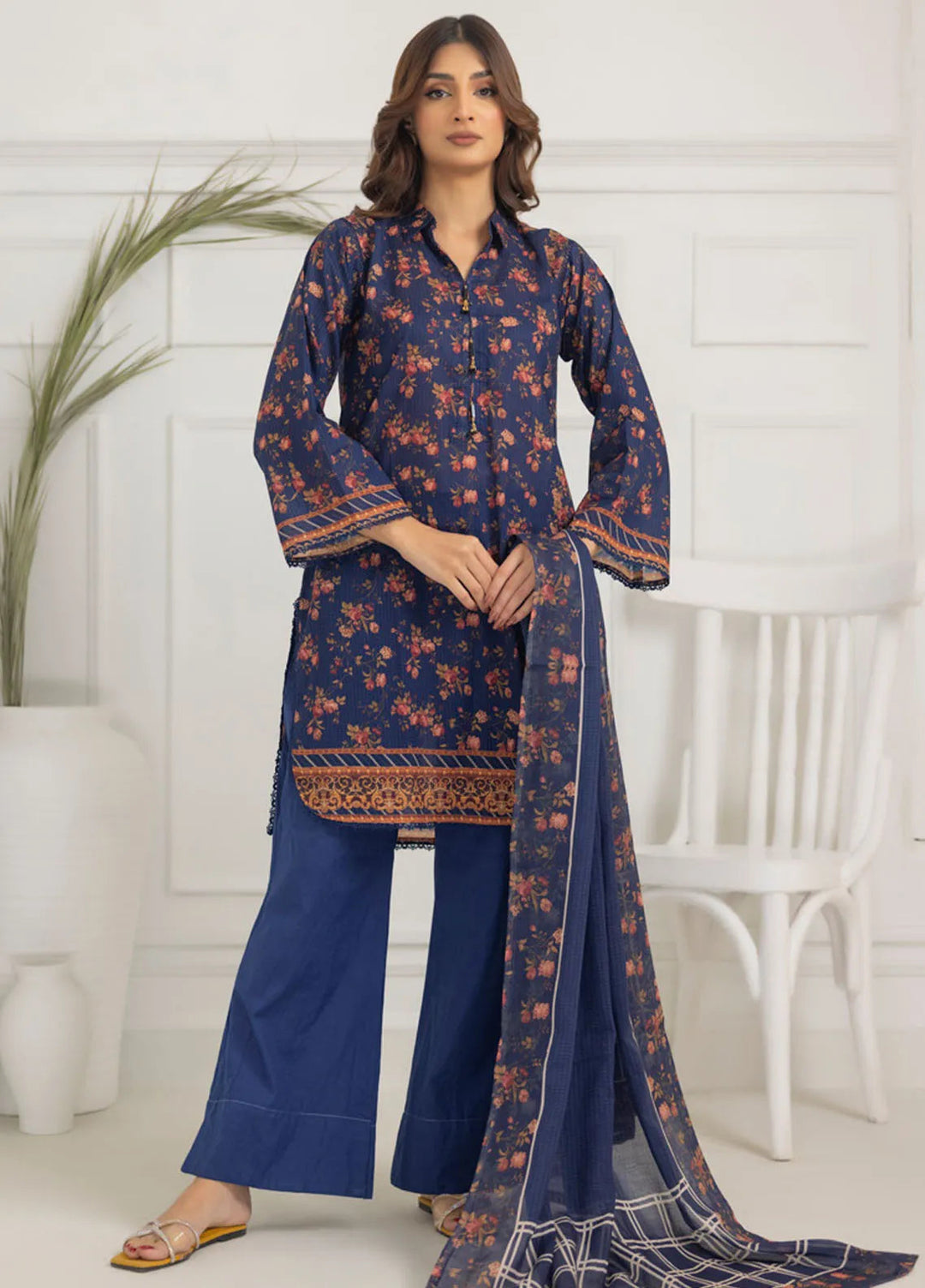 Salina By Regalia Textiles Printed Lawn Suit Unstitched 3 Piece RGT24S21 D-02 - Summer Collection