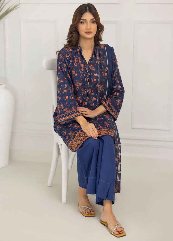 Salina By Regalia Textiles Printed Lawn Suit Unstitched 3 Piece RGT24S21 D-02 - Summer Collection