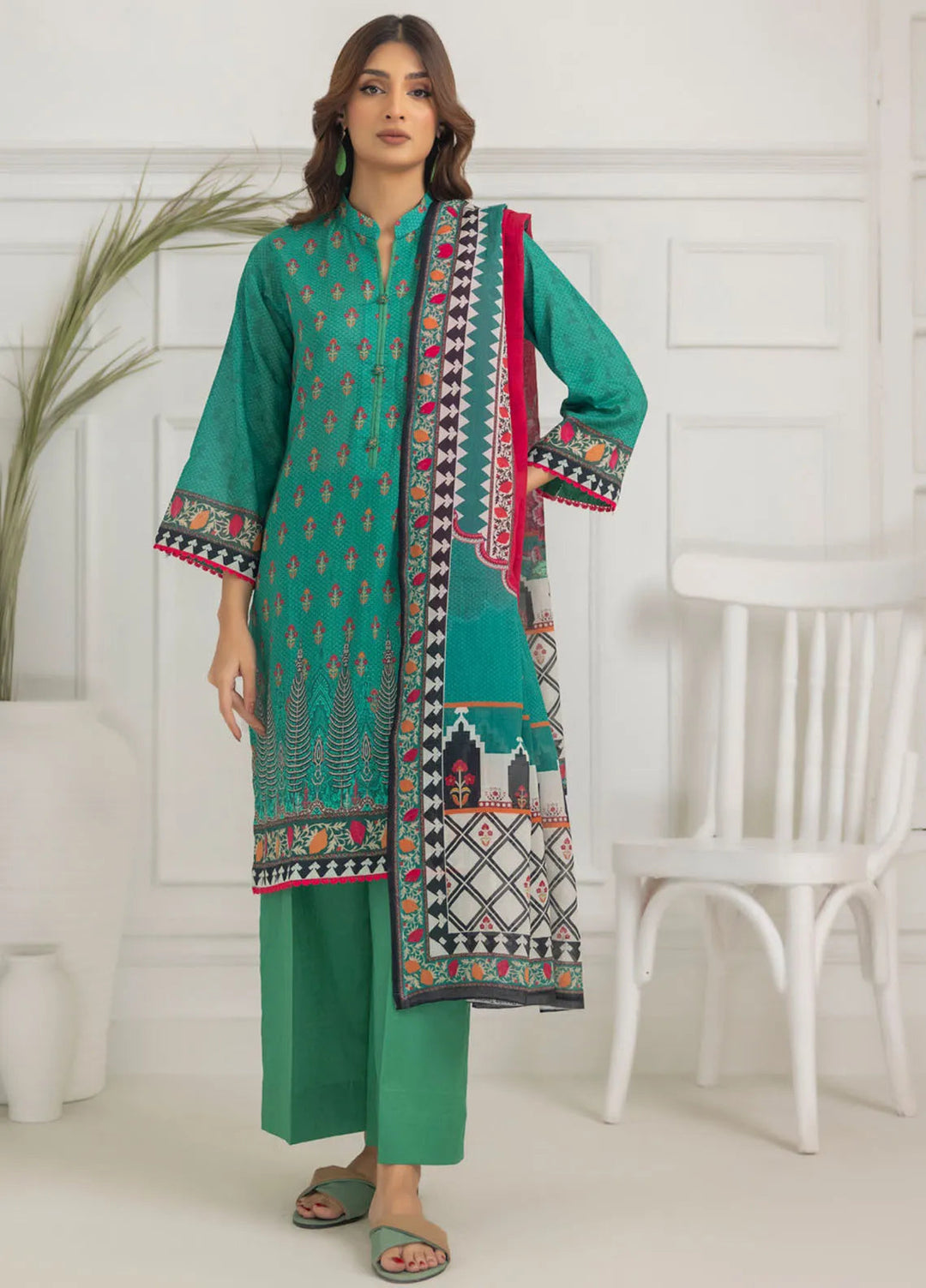 Salina By Regalia Textiles Printed Lawn Suit Unstitched 3 Piece RGT24S21 D-03 - Summer Collection