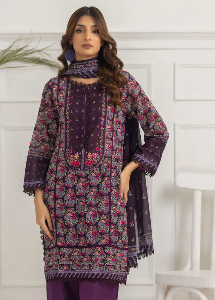 Salina By Regalia Textiles Printed Lawn Suit Unstitched 3 Piece RGT24S21 D-06 - Summer Collection
