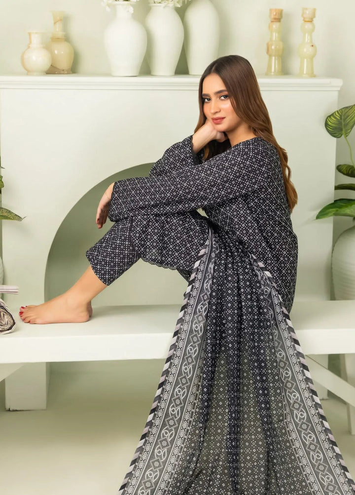 Salina By Regalia Textiles Printed Lawn Suits Unstitched 3 Piece RGT24BW D-09 - Summer Collection