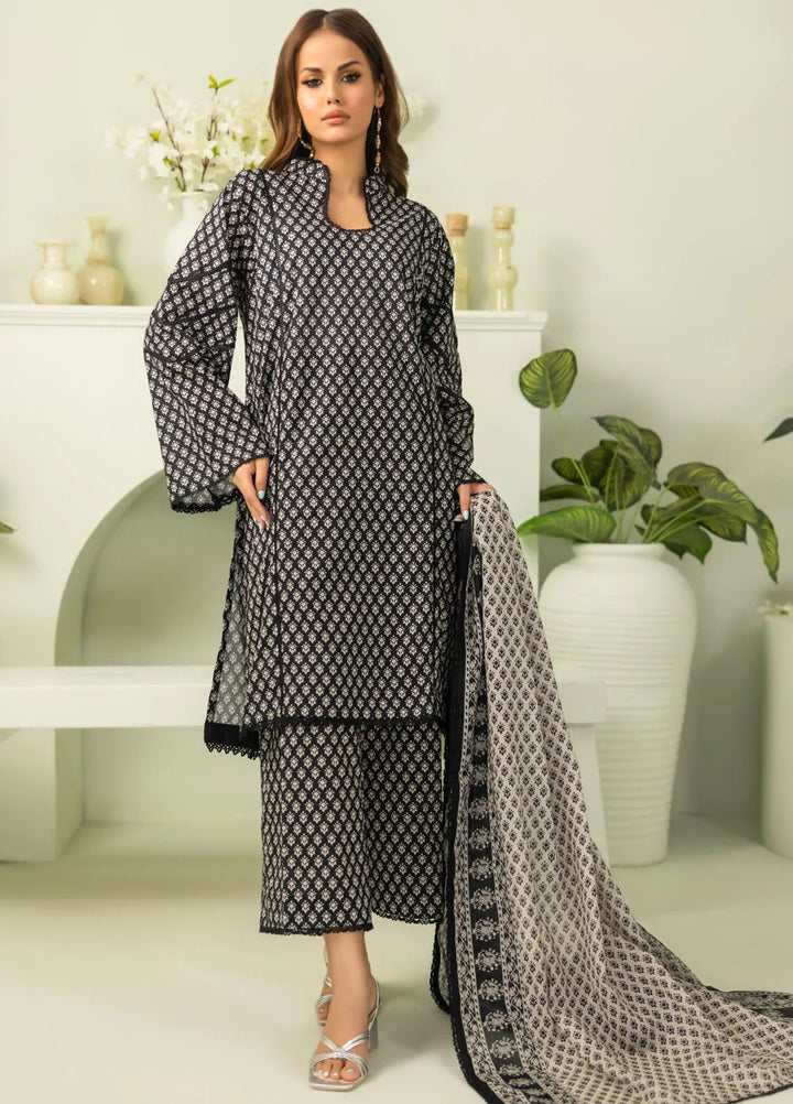 Salina By Regalia Textiles Printed Lawn Suits Unstitched 3 Piece RGT24BW D-10 - Summer Collection