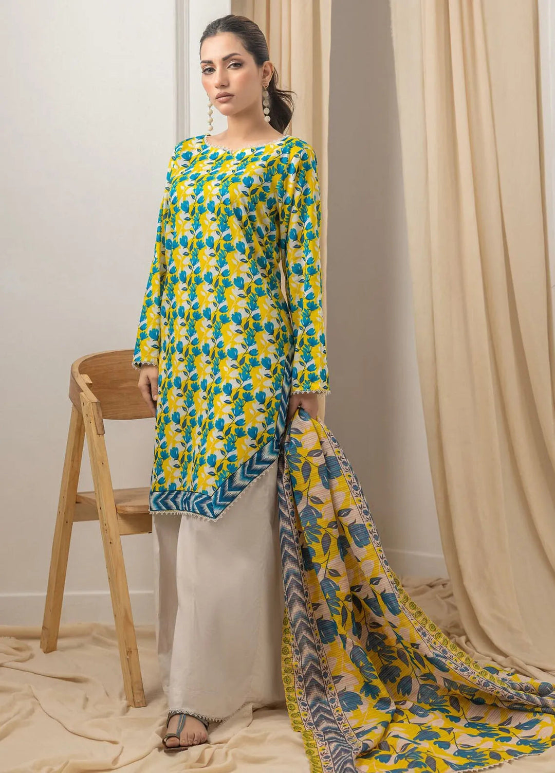 Salina By Regalia Textiles Printed Lawn Suits Unstitched 3 Piece RGT24ST TK-1 - Summer Collection