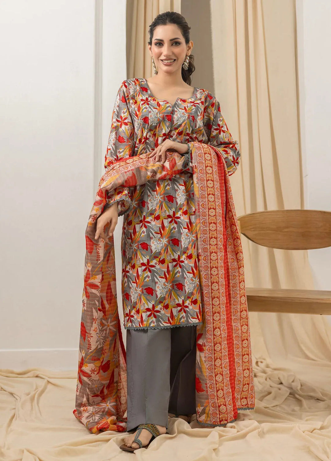 Salina By Regalia Textiles Printed Lawn Suits Unstitched 3 Piece RGT24ST TK-2 - Summer Collection