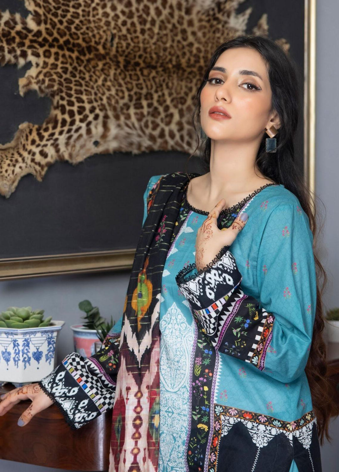 Salina By Regalia Textiles Printed Lawn Suits Unstitched 3 Piece RGT23SSZ-V8 D-10 - Summer Collection