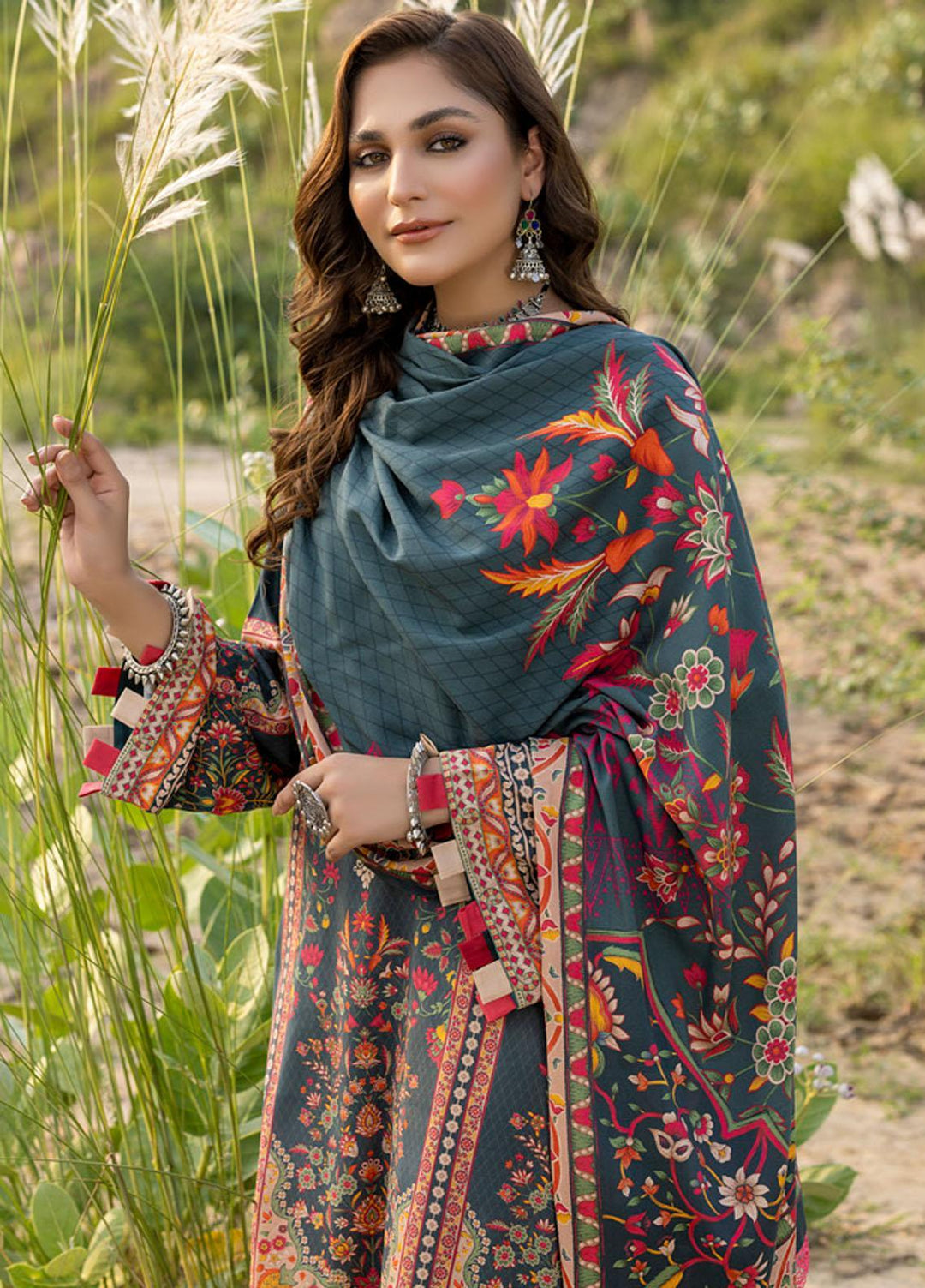 Salina by Regalia Textiles Printed Linen Suits Unstitched 3 Piece RGT22SP D1 - Winter Collection
