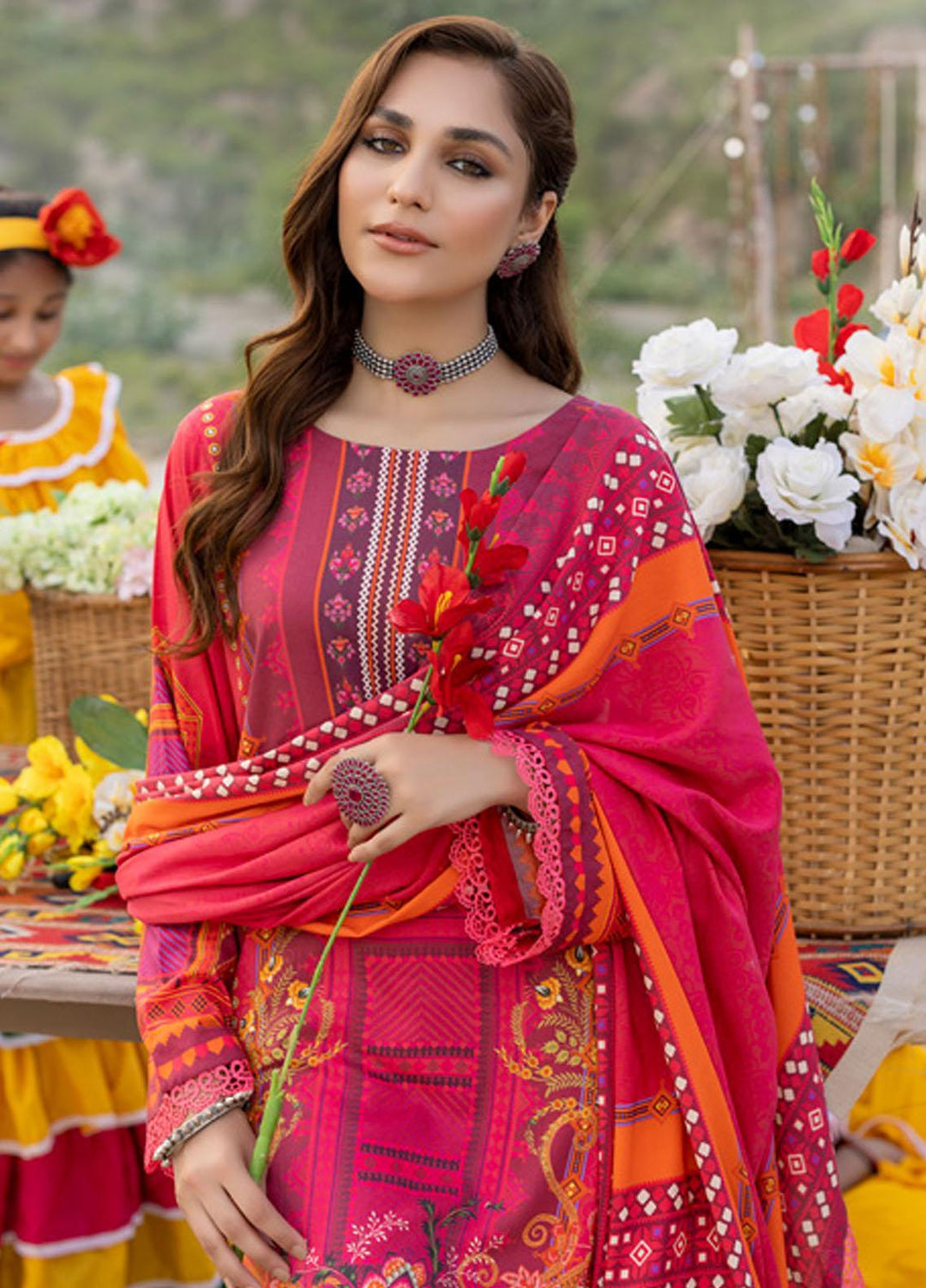 Salina by Regalia Textiles Printed Linen Suits Unstitched 3 Piece RGT22SP D5 - Winter Collection