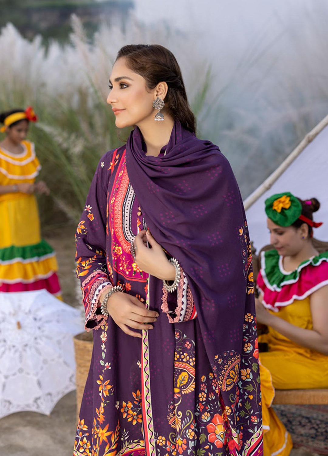 Salina by Regalia Textiles Printed Linen Suits Unstitched 3 Piece RGT22SP D7 - Winter Collection