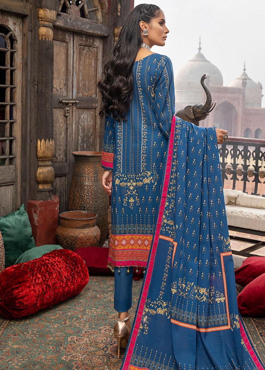 Salina by Regalia Textile Printed Khaddar Suits Unstitched 3 Piece RG21SK D-01 - Winter Collection