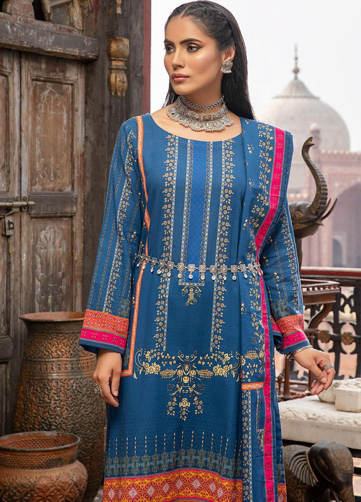 Salina by Regalia Textile Printed Khaddar Suits Unstitched 3 Piece RG21SK D-01 - Winter Collection