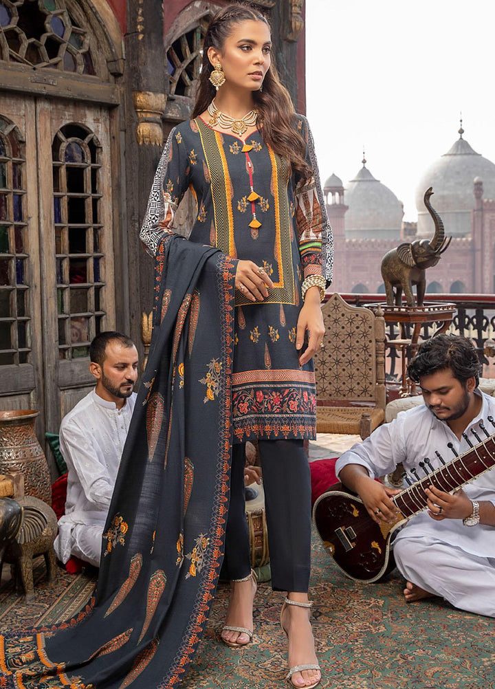 Salina by Regalia Textile Printed Khaddar Suits Unstitched 3 Piece RG21SK D-04 - Winter Collection