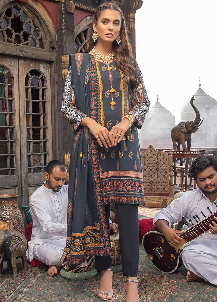 Salina by Regalia Textile Printed Khaddar Suits Unstitched 3 Piece RG21SK D-04 - Winter Collection