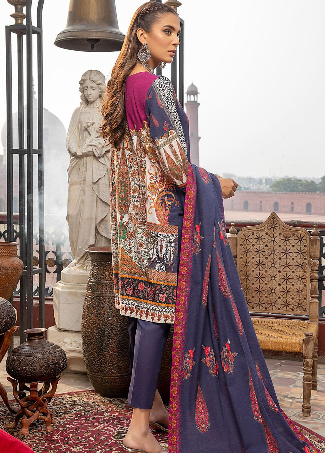 Salina by Regalia Textile Printed Khaddar Suits Unstitched 3 Piece RG21SK D-06 - Winter Collection