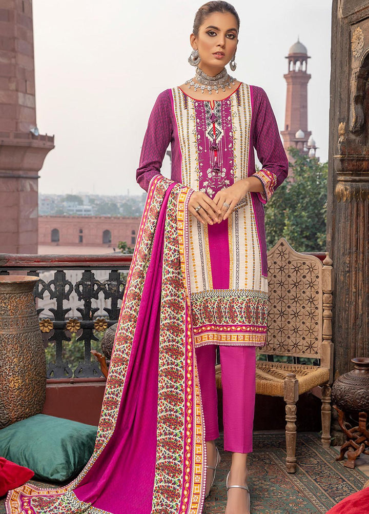 Salina by Regalia Textile Printed Khaddar Suits Unstitched 3 Piece RG21SK D-08 - Winter Collection